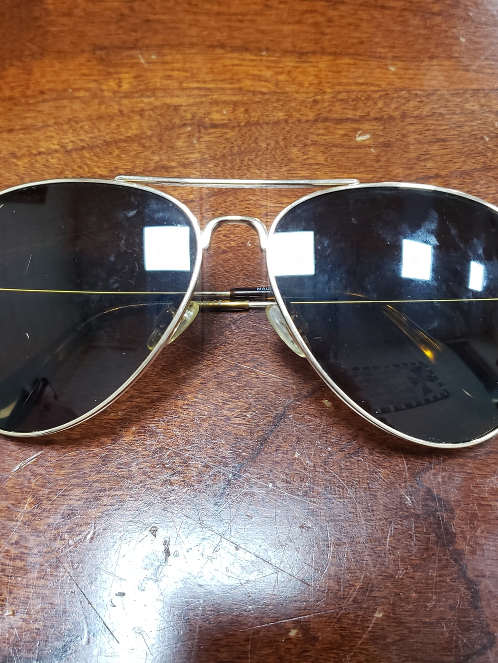 Maui Jim Mavericks - Classic Titanium Aviator Sunglasses in Gold and Bronze